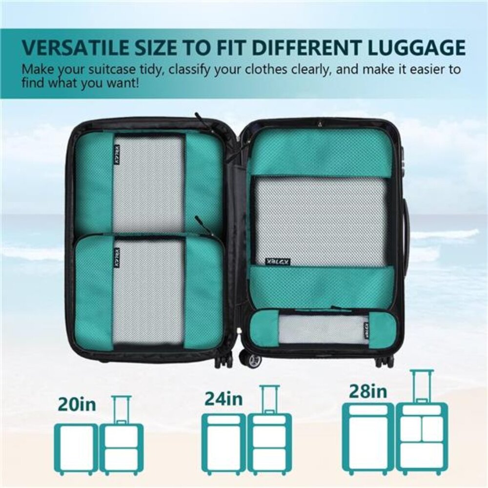 Compression Packing Cubes for Suitcases,5 Set Travel Essentials, Lightweight - Picture 6 of 8